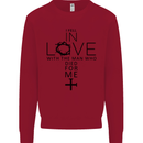 In Love With the Cross Christian Christ Kids Sweatshirt Jumper Red