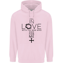 In Love With the Cross Christian Christ Mens 80% Cotton Hoodie Light Pink