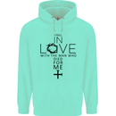 In Love With the Cross Christian Christ Mens 80% Cotton Hoodie Peppermint