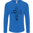 In Love With the Cross Christian Christ Mens Long Sleeve T-Shirt Royal Blue