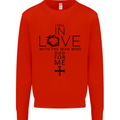 In Love With the Cross Christian Christ Mens Sweatshirt Jumper Bright Red