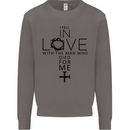 In Love With the Cross Christian Christ Mens Sweatshirt Jumper Charcoal
