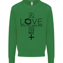 In Love With the Cross Christian Christ Mens Sweatshirt Jumper Irish Green