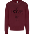In Love With the Cross Christian Christ Mens Sweatshirt Jumper Maroon