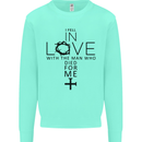 In Love With the Cross Christian Christ Mens Sweatshirt Jumper Peppermint