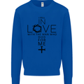 In Love With the Cross Christian Christ Mens Sweatshirt Jumper Royal Blue