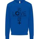 In Love With the Cross Christian Christ Mens Sweatshirt Jumper Royal Blue
