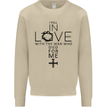 In Love With the Cross Christian Christ Mens Sweatshirt Jumper Sand