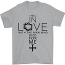 In Love With the Cross Christian Christ Mens T-Shirt Cotton Gildan Sports Grey