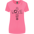In Love With the Cross Christian Christ Womens Wider Cut T-Shirt Azalea