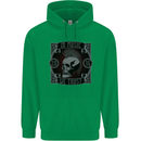 In Music We Trust Punk Rock Skull Childrens Kids Hoodie Irish Green