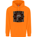 In Music We Trust Punk Rock Skull Childrens Kids Hoodie Orange