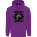 In Music We Trust Punk Rock Skull Childrens Kids Hoodie Purple