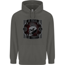 In Music We Trust Punk Rock Skull Childrens Kids Hoodie Storm Grey