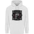 In Music We Trust Punk Rock Skull Childrens Kids Hoodie White