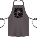 In Music We Trust Punk Rock Skull Cotton Apron 100% Organic Dark Grey
