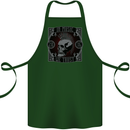 In Music We Trust Punk Rock Skull Cotton Apron 100% Organic Forest Green