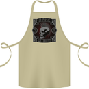 In Music We Trust Punk Rock Skull Cotton Apron 100% Organic Khaki