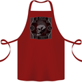 In Music We Trust Punk Rock Skull Cotton Apron 100% Organic Maroon