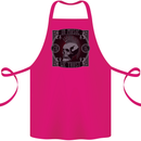In Music We Trust Punk Rock Skull Cotton Apron 100% Organic Pink
