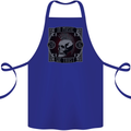 In Music We Trust Punk Rock Skull Cotton Apron 100% Organic Royal Blue