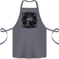 In Music We Trust Punk Rock Skull Cotton Apron 100% Organic Steel