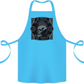 In Music We Trust Punk Rock Skull Cotton Apron 100% Organic Turquoise