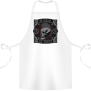 In Music We Trust Punk Rock Skull Cotton Apron 100% Organic White