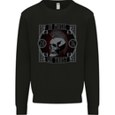 In Music We Trust Punk Rock Skull Kids Sweatshirt Jumper Black