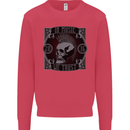 In Music We Trust Punk Rock Skull Kids Sweatshirt Jumper Heliconia