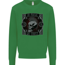In Music We Trust Punk Rock Skull Kids Sweatshirt Jumper Irish Green