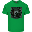 In Music We Trust Punk Rock Skull Kids T-Shirt Childrens Irish Green