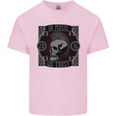 In Music We Trust Punk Rock Skull Kids T-Shirt Childrens Light Pink