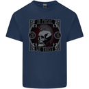 In Music We Trust Punk Rock Skull Kids T-Shirt Childrens Navy Blue