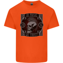 In Music We Trust Punk Rock Skull Kids T-Shirt Childrens Orange