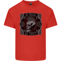 In Music We Trust Punk Rock Skull Kids T-Shirt Childrens Red