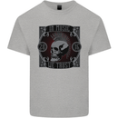 In Music We Trust Punk Rock Skull Kids T-Shirt Childrens Sports Grey