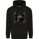 In Music We Trust Punk Rock Skull Mens 80% Cotton Hoodie Black