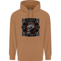 In Music We Trust Punk Rock Skull Mens 80% Cotton Hoodie Caramel Latte