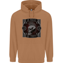 In Music We Trust Punk Rock Skull Mens 80% Cotton Hoodie Caramel Latte