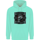 In Music We Trust Punk Rock Skull Mens 80% Cotton Hoodie Peppermint
