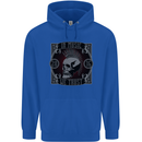 In Music We Trust Punk Rock Skull Mens 80% Cotton Hoodie Royal Blue