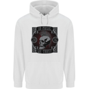In Music We Trust Punk Rock Skull Mens 80% Cotton Hoodie White