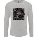 In Music We Trust Punk Rock Skull Mens Long Sleeve T-Shirt Sports Grey