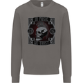 In Music We Trust Punk Rock Skull Mens Sweatshirt Jumper Charcoal