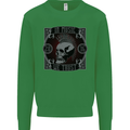 In Music We Trust Punk Rock Skull Mens Sweatshirt Jumper Irish Green