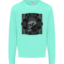 In Music We Trust Punk Rock Skull Mens Sweatshirt Jumper Peppermint