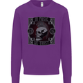 In Music We Trust Punk Rock Skull Mens Sweatshirt Jumper Purple