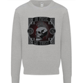 In Music We Trust Punk Rock Skull Mens Sweatshirt Jumper Sports Grey