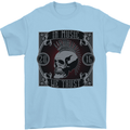 In Music We Trust Punk Rock Skull Mens T-Shirt 100% Cotton Light Blue